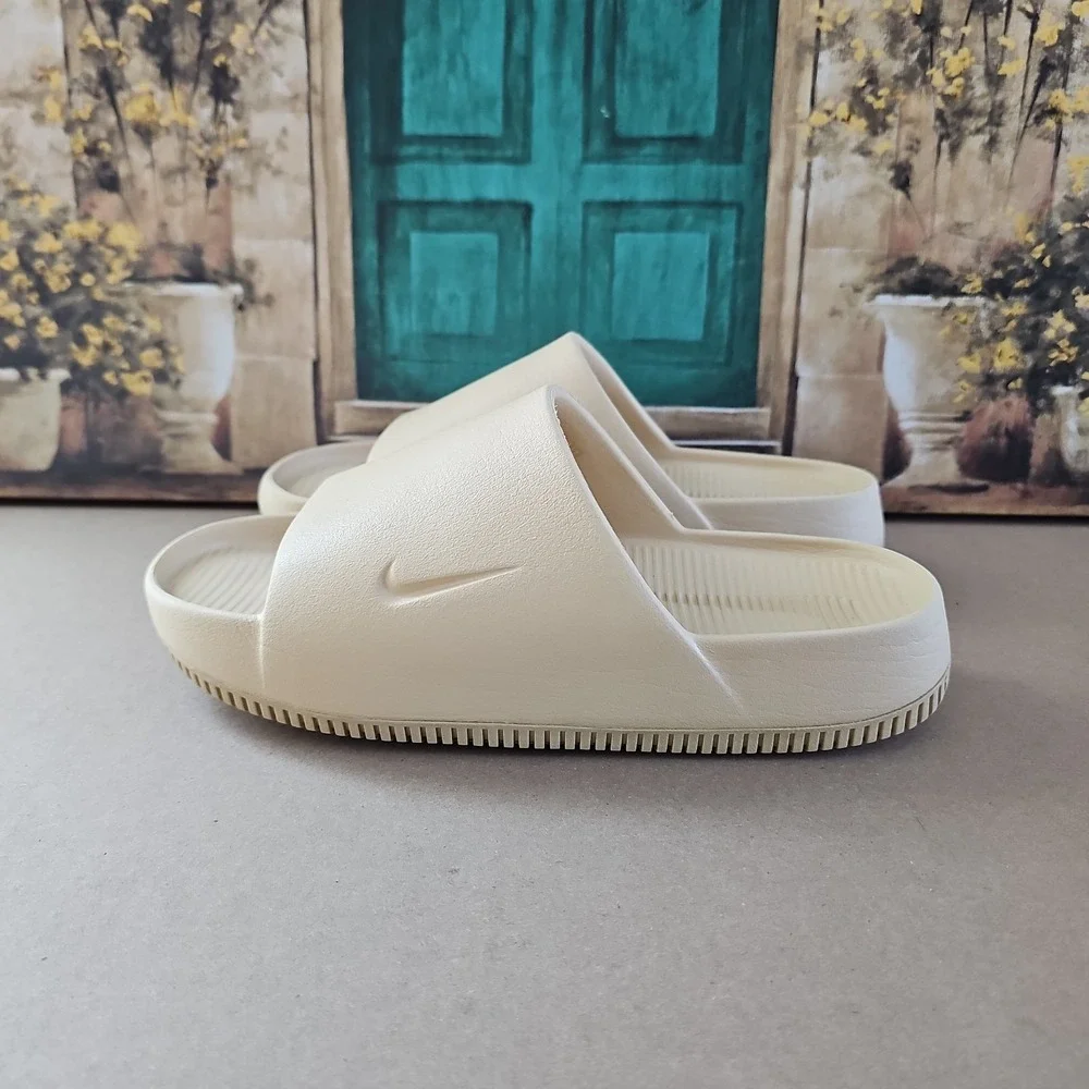 Nike Calm Slide Slides Sandals Slippers Sail FD4116-100   Men's 7 Women's 8